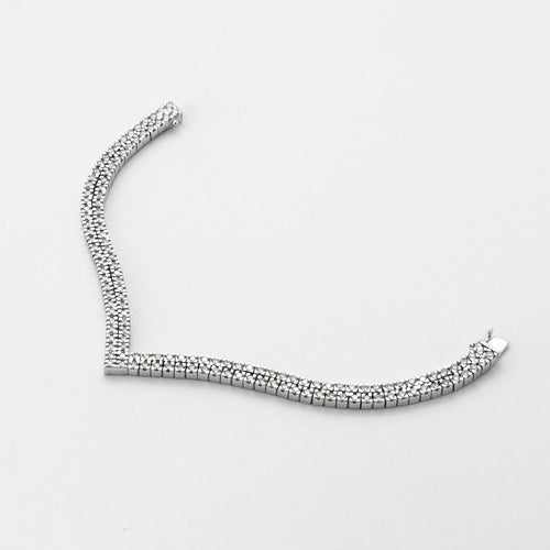 Bracelet Bracelet Chevron Or Gris Diamants 58 Facettes 4923