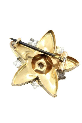 Broche BROCHE ANCIENNE ÉTOILE 3 ORS 58 Facettes 044961