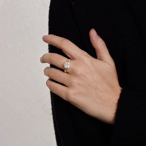 Bague 55 Bague Solitaire diamant 2,85 ct or jaune 58 Facettes