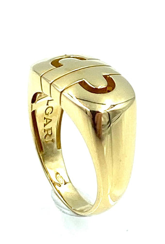 Bague 55 BVLGARI. Collection Parentesi, Bague or jaune 58 Facettes