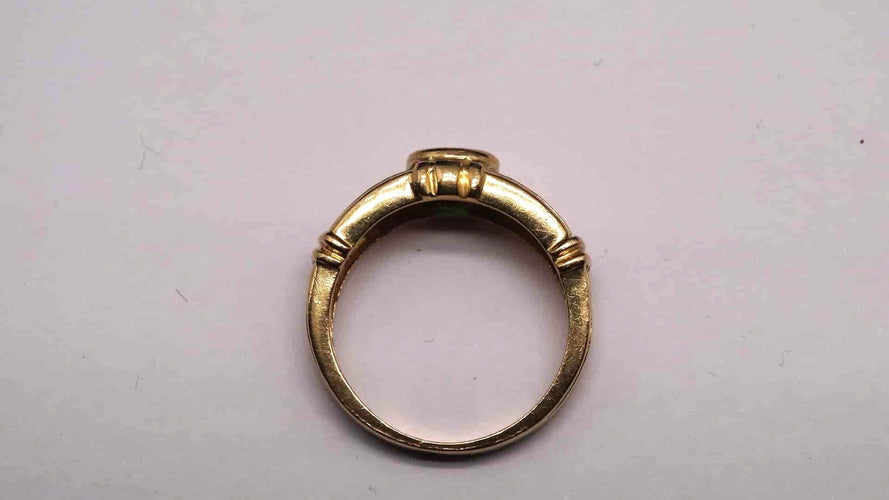 Bague 51 Bague or et émeraude 58 Facettes 10740