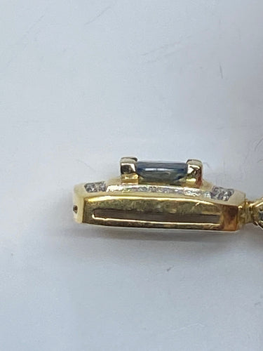 Pendentif Pendentif en or, saphir, diamant 58 Facettes