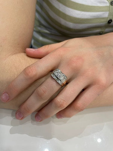 Bague BAGUE DIAMANTS ANNÉES 50' 58 Facettes 051301