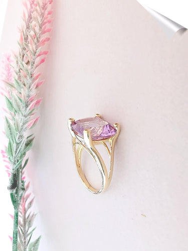 Bague Bague Améthyste coussin Diamants 58 Facettes AA 1522