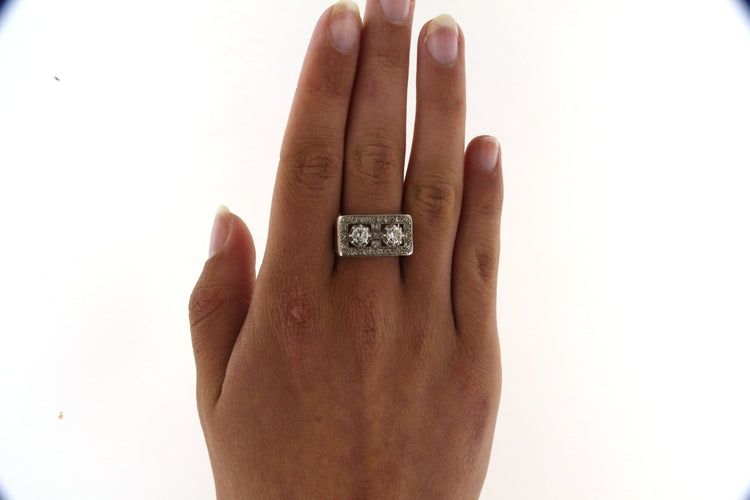 Bague Bague Tank, en Or jaune, diamants 58 Facettes 6036d