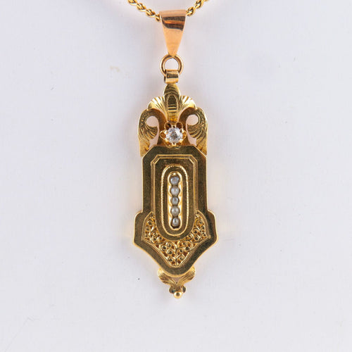 Collier Collier avec pendentif or jaune 58 Facettes