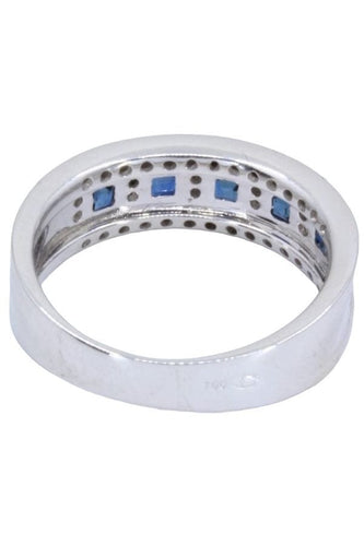 Bague BAGUE MODERNE SAPHIRS ET DIAMANTS 58 Facettes 058721