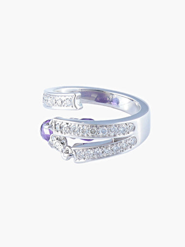 Bague 52 Bague Pampilles d'améthystes 58 Facettes