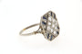 Bague Bague Art Deco, diamants & saphirs calibrés 58 Facettes 6343y