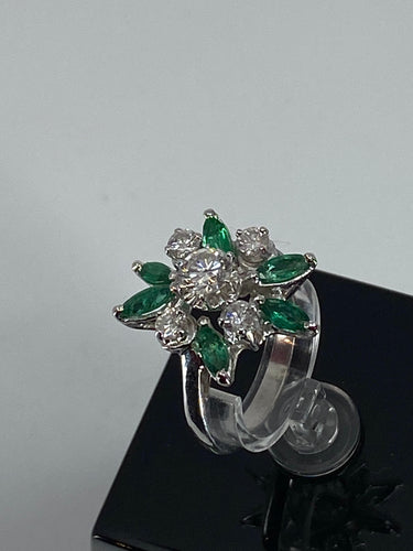 Bague Bague de fiançailles diamants, émeraudes 58 Facettes