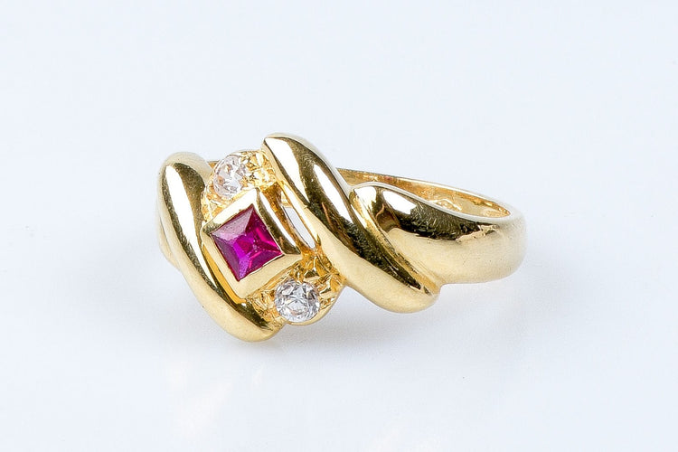 Bague 53 Bague en or massif 58 Facettes 111-215263-43