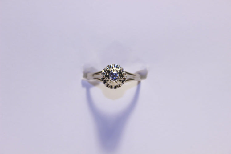 Bague 54 Bague solitaire Diamant 0.26ct 58 Facettes