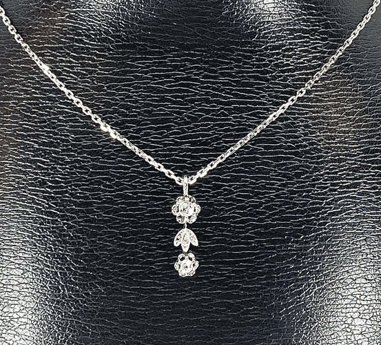 Pendentif Pendentif Or blanc Diamants 58 Facettes AB246