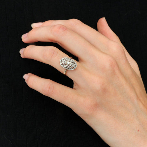 Bague 48 Bague Belle époque, diamants 58 Facettes