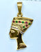 Pendentif Pendentif "profil égyptien" Rubis Emeraudes Diamants 58 Facettes AB187