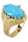 Bague 52 BAGUE MODERNE TUQUOISE ET DIAMANTS 58 Facettes 046851