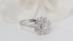 Bague 52.5 Bague double entourage en or blanc et diamants 58 Facettes 31928