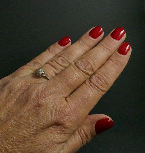 Bague 56 Solitaire Diamant, Monture Platine. 58 Facettes 1061428