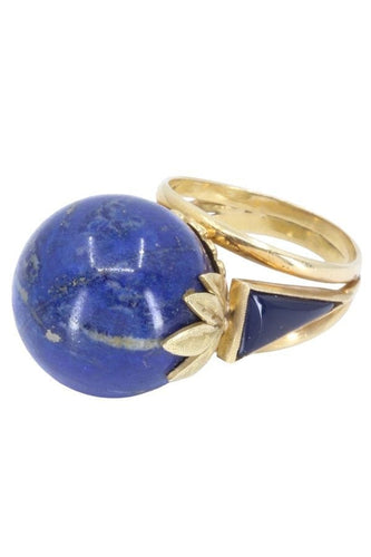 Bague 55 BAGUE BOULE ANCIENNE LAPIS LAZULI 58 Facettes 066381
