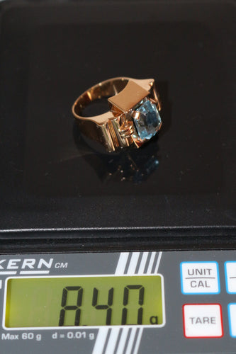 Bague 54 Bague TANK aigue-marine 58 Facettes 542