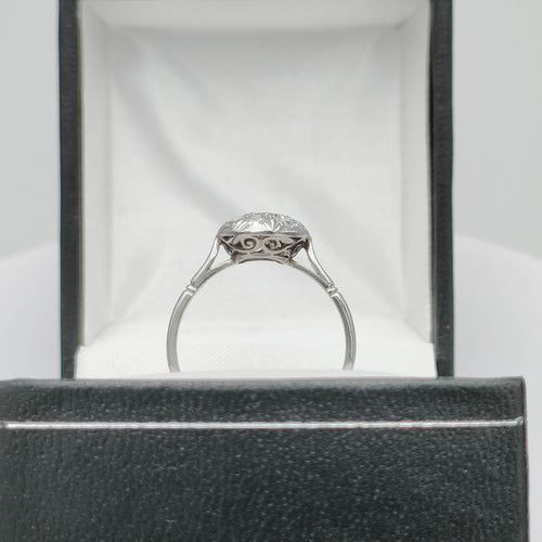 Bague 54 Bague Art Déco Platine Diamants 58 Facettes