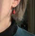 Boucles d'oreilles Boucles d’oreilles dormeuses pendantes corail argent 58 Facettes