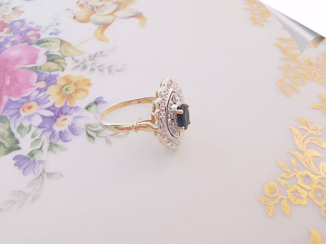 Bague Bague Marquise Saphir Diamants 58 Facettes AA 1512