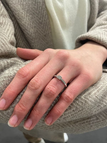 Bague SOLITAIRE "TU ES LE SEL DE MA VIE " MAUBOUSSIN 58 Facettes 044871