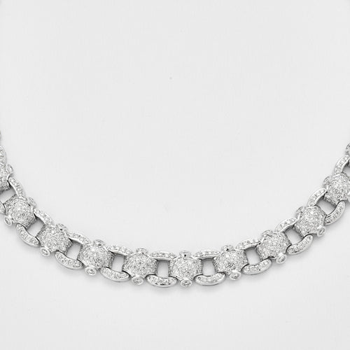 Collier Collier chaîne en pavage de diamants 58 Facettes 3644