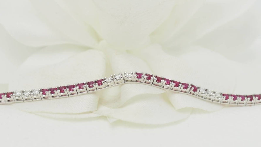 Bracelet 18cm Bracelet rivière rubis diamants 58 Facettes 32237