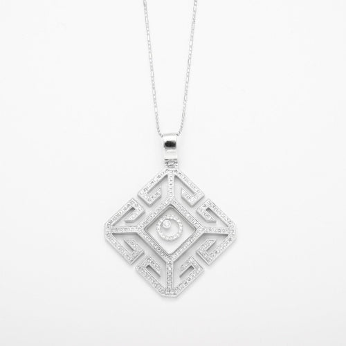 Collier Collier Or gris, diamants 58 Facettes