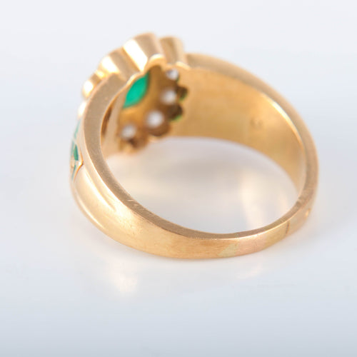 Bague KORLOFF bague marguerite émeraude 58 Facettes