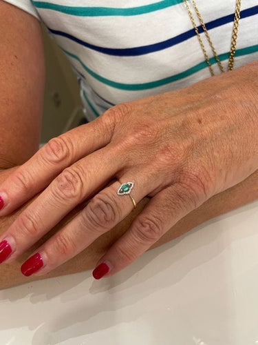 Bague 56 BAGUE MODERNE ÉMERAUDE 58 Facettes 054181