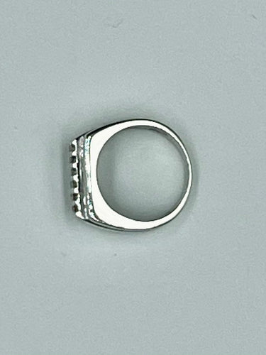 Bague Bague Chevalière Homme or blanc diamants 58 Facettes