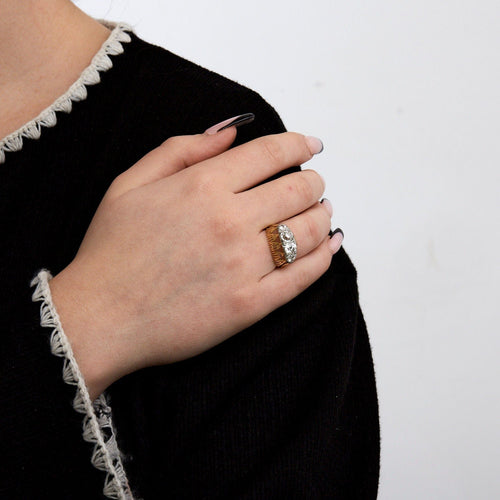 Bague 53 Bague Jarretière 4 Diamants 58 Facettes 1947