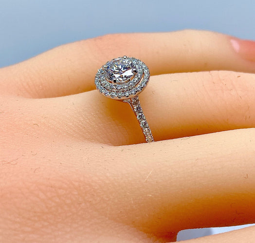 Bague 52 Bague diamants couleur G 58 Facettes AB254