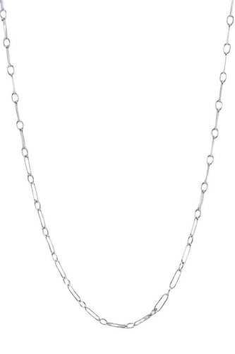 Collier CHAINE MAILLE RECTANGULAIRE ALTERNÉE 58 Facettes 049931