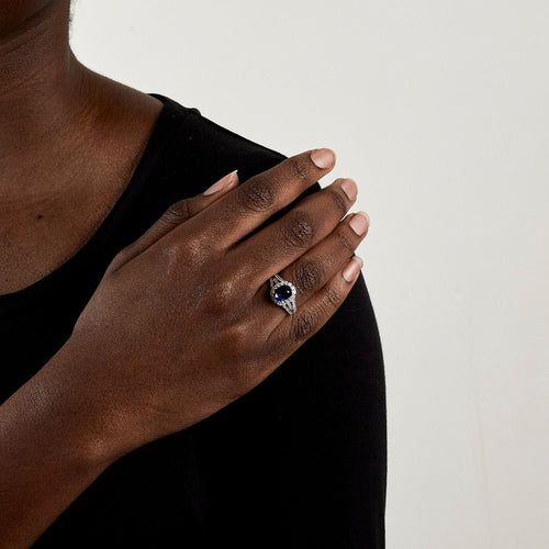 Bague 54 Bague Saphir Ceylan 3cts 58 Facettes