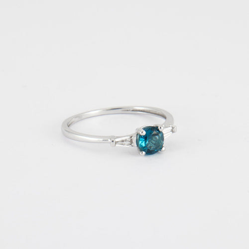 Bague 54 Bague topaze blue London, diamants 58 Facettes
