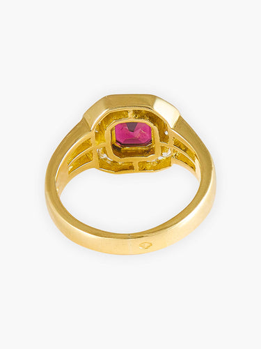 Bague 48 Bague Grenat et Diamants 58 Facettes