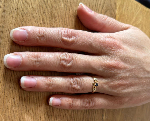 Bague 54 Bague Or jaune Saphir 58 Facettes