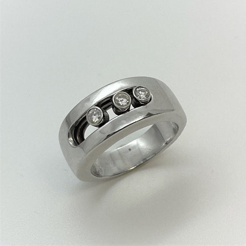 Bague 59 Bague Or Blanc avec Diamant 58 Facettes 20400000494/LC