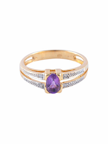 Bague Bague 2 Ors Améthyste 58 Facettes