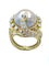 Bague Bague en or jaune, perle mabé et diamants 58 Facettes