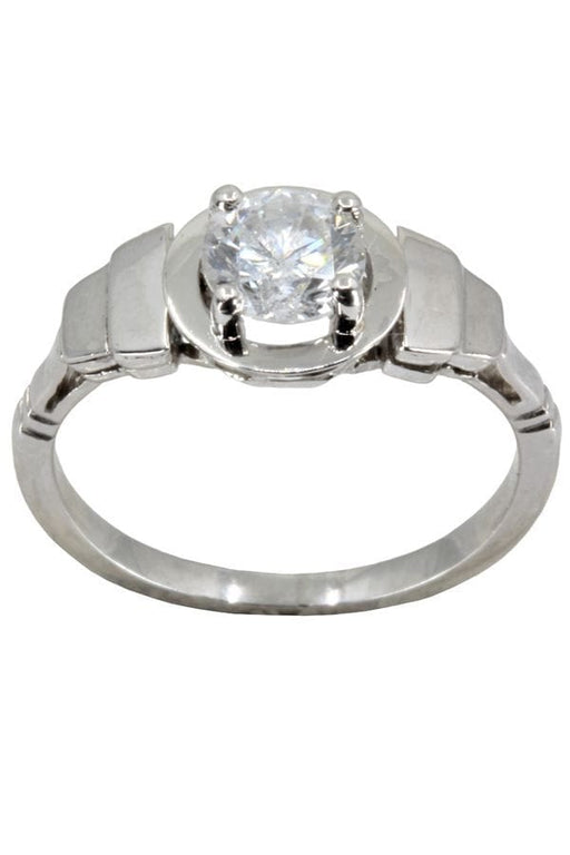 Bague SOLITAIRE ART DÉCO DIAMANT 58 Facettes 053141