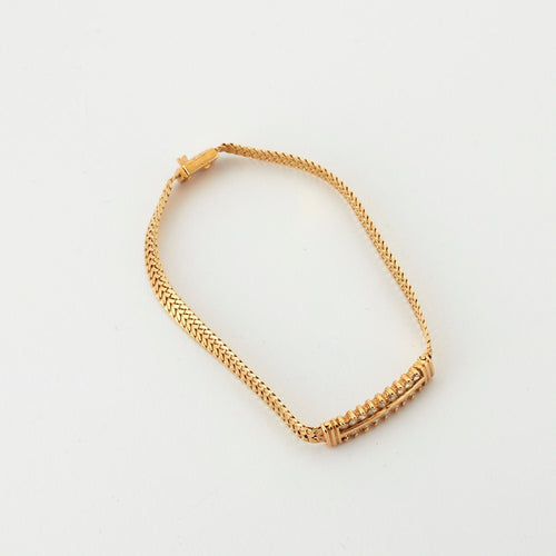 Bracelet Bracelet maille serpent diamants or jaune 58 Facettes