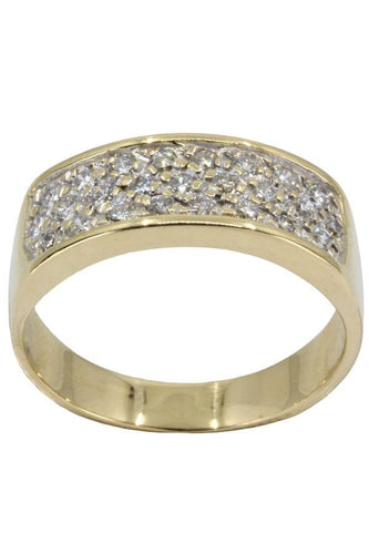 Bague BAGUE MODERNE PAVAGE DIAMANTS 58 Facettes 050041