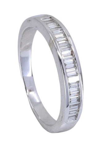 Bague 53 DEMI-ALLIANCE DIAMANTS CALIBRÉS 58 Facettes 059651