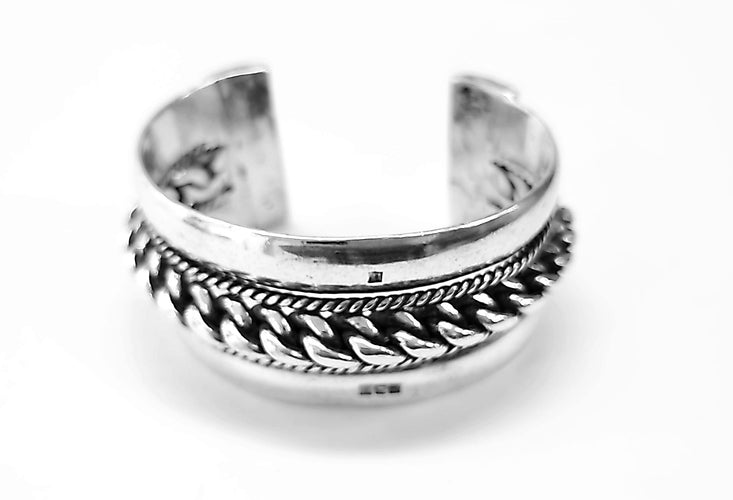 Bracelet Bracelet manchette argent massif 58 Facettes RA-628