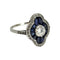 Bague 57 Bague Art Déco saphirs diamant 58 Facettes 1-1181/1